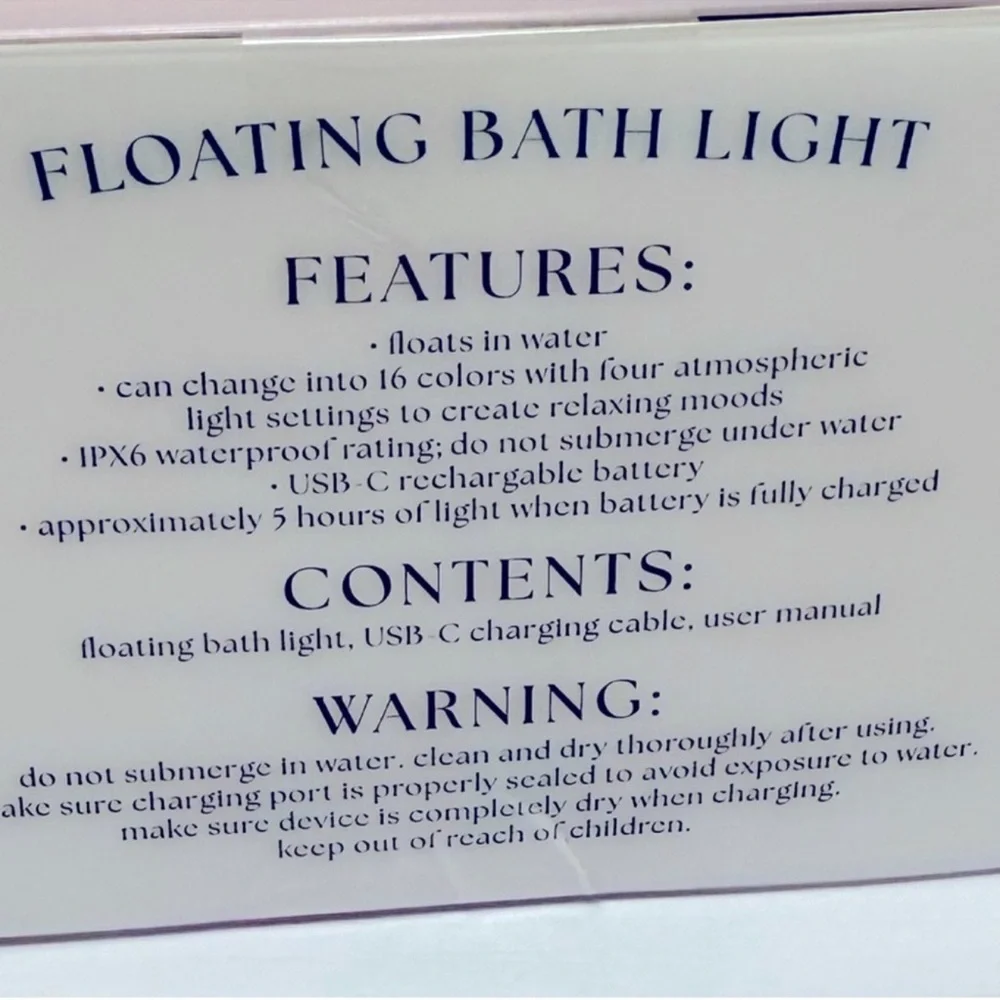 3 for $15 SALE New Floating Bath Light- Lily, 16 colors, Target Bullseye